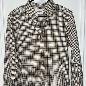 Goodfellow & Co Men's Plaid Button Down Shirt - Black and Tan